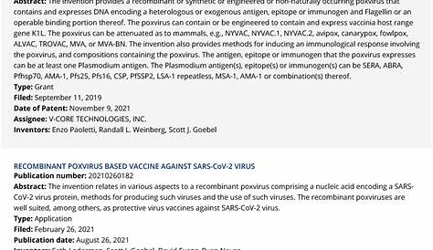 Justia Patents Search Le Virus De La Variole Re Créé En Laboratoire Page 6