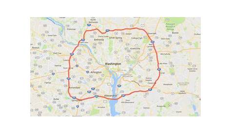 Beltway Traffic 495 Capital I Карта межштатного выезда