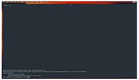 Nvim ⁇ error Обнаружил Ошибку При Обработке Пользователей Hrq Config Nvim Init Lua E5113