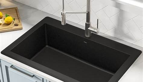 Kraus 33 Sink Forteza в X 22in Black Singlebasin Dropin или Undermount 1