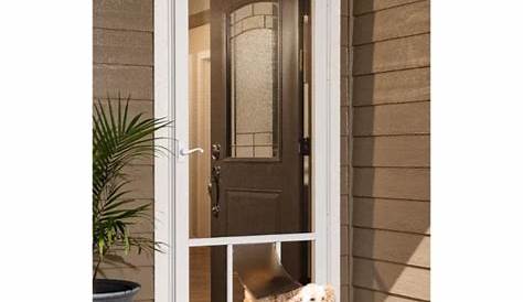 Larson Screen Door с Pet Door Xl 36in X 81in White Wood Core Обратимый шторм