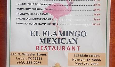El Flamingo Ville Platte онлайн меню ресторана и бара