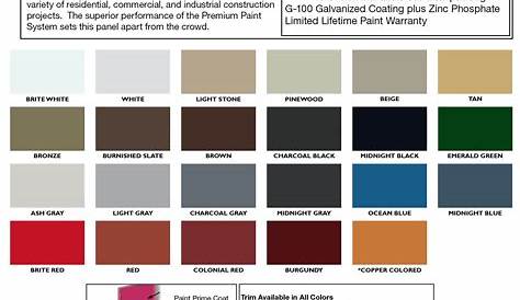Metal Paint Menards Roofing Color Chart (недоступная ссылка)