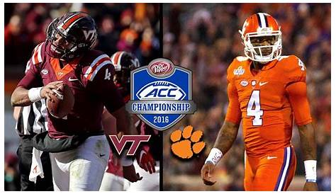 Национальный чемпионат по футболу Va Tech Вирджиния против Клемсона 2016 Acc Championship on the Line