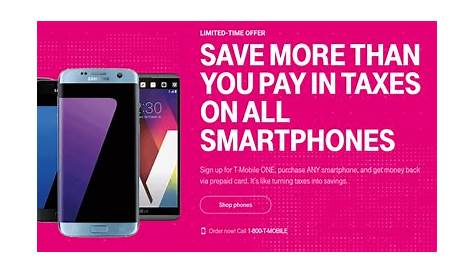 Tmobile Rebate Реклама Налог на продажи телефонов теперь предлагается нами