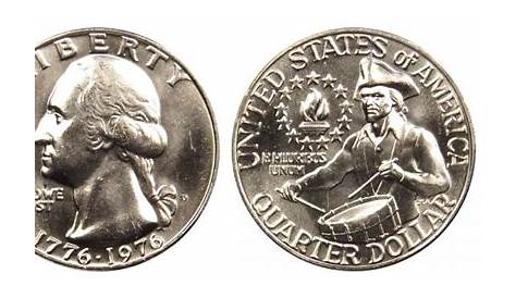1776 — 1976 D Quarter Washingn Двухсотлетняя стоимость монеты Фос & Инфо
