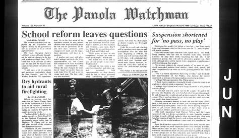 Panola Watchman Newspaper The Carthage Tex Vol 1 No 31 Ed 1 Sunday (недоступная ссылка — история).