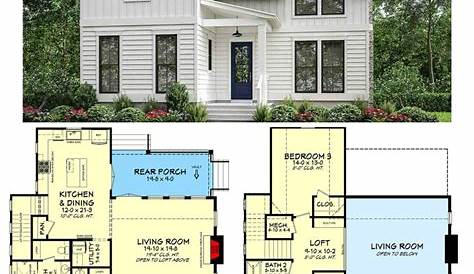 Просторные 2-этажные планы дома: 2000 Sq Ft Designs