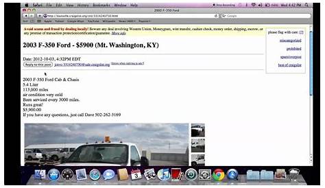 Крэйгслист Western Kentucky выставлен на продажу владельцем Toyota Louisville D Chevy