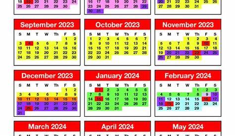 Академический календарь 2024 Umes Spring Printables