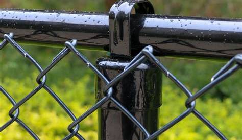 Black Chain Link Fence Kit Aleko Clfb10g4x50unb 4 X 50 Ft 10 Gauge Galvanized Steel