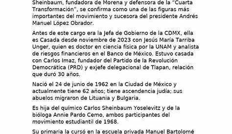 Biografía De Claudia Sherman Sheinbaum La Aspirante A La Presincia México