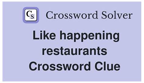 Разблокировка ответа на кроссворд Like Happening Restaurants