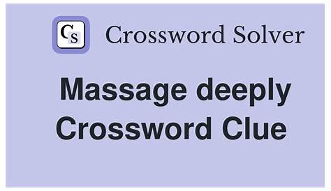 Оригинальное название: The ROLF: Your Guide to the Massage Deeply Crossword Clue