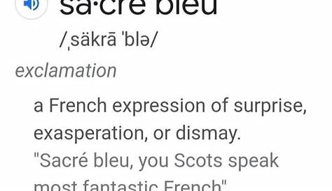 Sacre Bleu Meaning A Dive Into French Linguistic Expressions Scré Dictionry Definition Kigozen Digitl Rt & I Humor