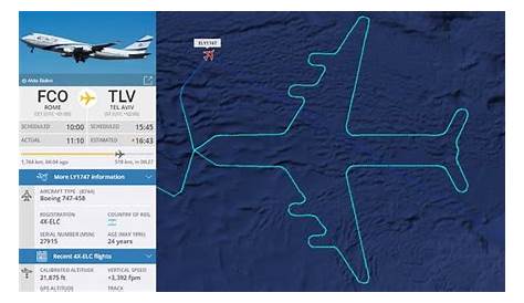 El Al Flight Tracker 007 Isra «рисует» 747 в небе