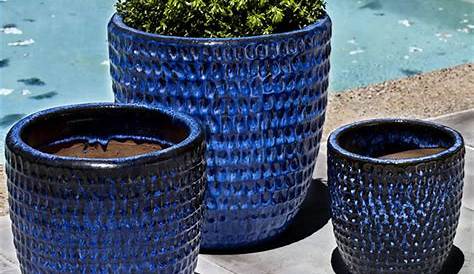 Costco Blue Ceramic Planters забила декор сада Kinsey Planter Kinsey