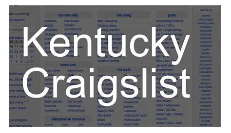 Craigslist Owensboro Search All of Kentucky (недоступная ссылка)