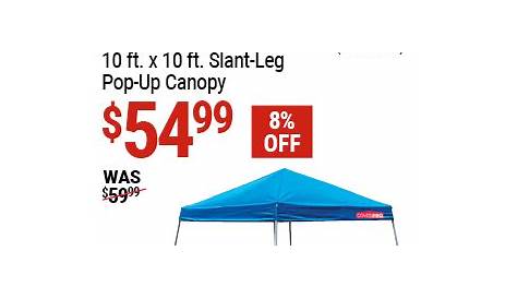 Harbor Freight Outdoor Tent 10 Ft X 10 Ft Slant Leg Popup Canopy Canopy Pop Up Canopy