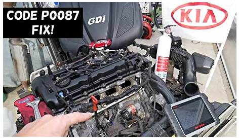 Kia Optima отключила код P0087 нажатие на топливные рельсы слишком низкое