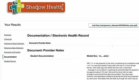 Shadow Health Neurological Полное решение