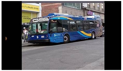 Bm5 Bus Tracker Audio едет из Мидтауна на 57-ю улицу в Спринг-Крик