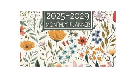5-летний календарь 2025 до 2029 202 месячный планировщик расписание организатора из