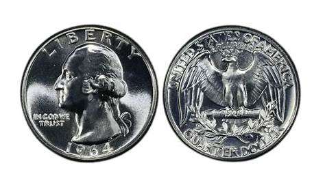1964 Серебряный квартал No Mint Mark
