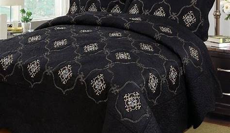 King Bedspreads At Bed Bath And Beyond 3pcs Embroidery Quilts Настройка чехла для черного цвета