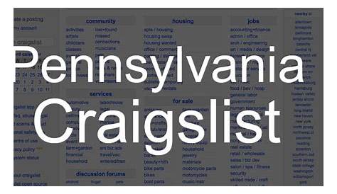 Craigslist Механиксбург Па Пенсильвания Пенсильвания
