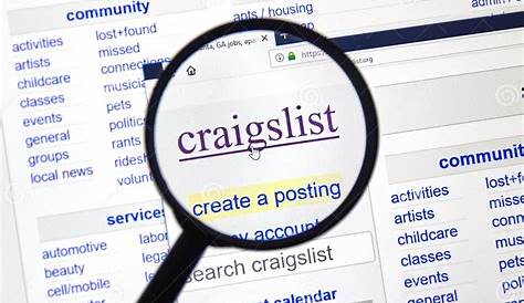 Craigslist Edmond Jobspodcast All Home Page Editorial Stock Image Image of Housing 135144114