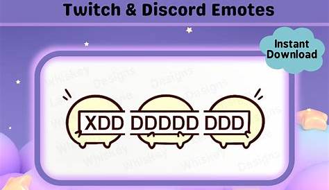 Xdd Twitch Emote Персонализированный Xd Youtube Discord Etsy