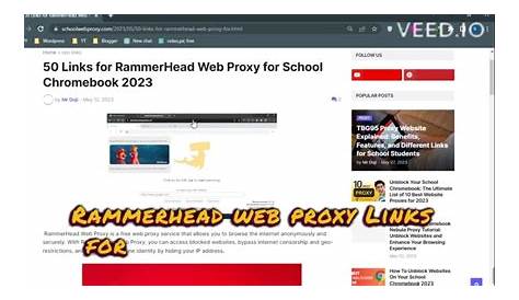 Rammerhead выпустила 30 новых прокси-серверов для школьного Chromebook 2024
