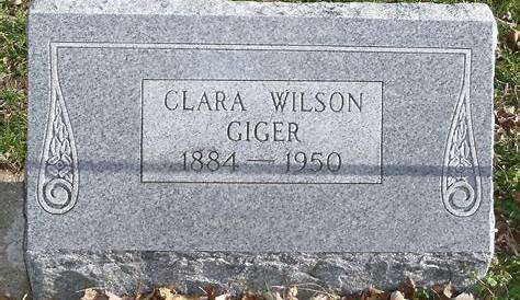 Illinois State Journal Obituariespitpoint List Clara B Wilson Giger 18841950 Mémorial Find A Grave