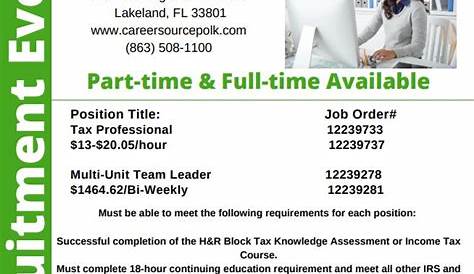 Hr Block Multi Unit Team Лидер зарплаты 2023 Проект 2024 Вельветджобс