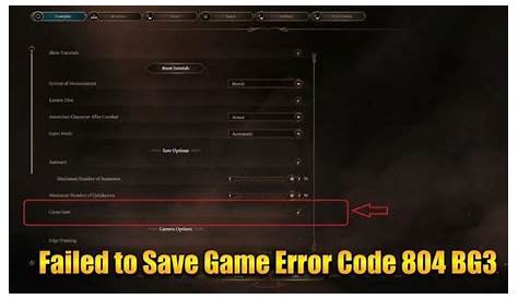 Failed To Save Game 804 Bg3 Solutions And Insights Was Bedeutet „speichern Fehlgeschlagen“? Erklärt Gamingdeputy Germany