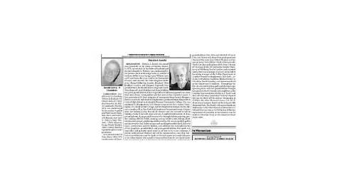 Binghamton Press Sun некрологы статья вырезана из бюллетеня