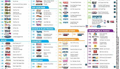 Какой канал будет на Sirius Xm Printable 2024
