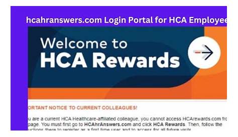 Hcahranswers Benefits Login Portal Online