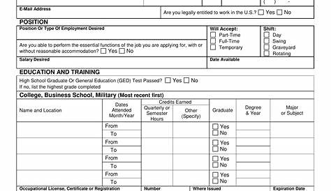 Kohls Application for Employment ≡ Заполните Pdf Ms Online