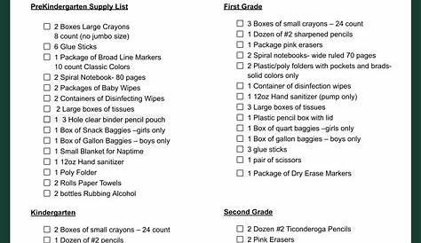 Rapides Parish School Supply List 20242025 Поставки 2024 Никси Анжелика