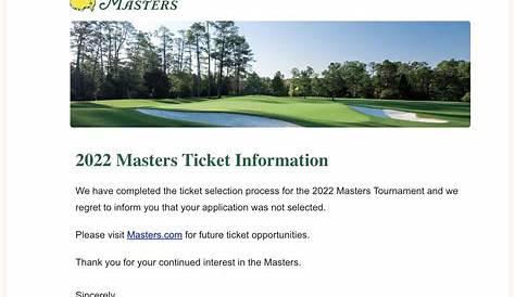 Введите лотерею Masters Турнирные билеты 2018 года