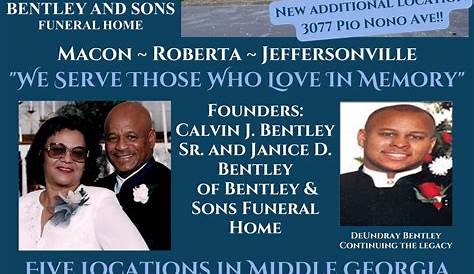 Bentley Funeral Homes Inc. Некрологи
