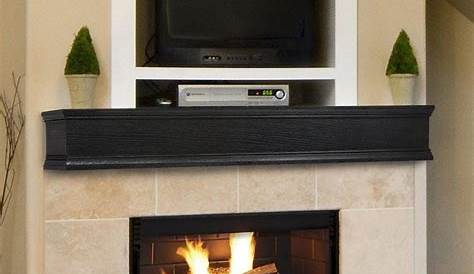 Lowes Mantels Pearl Winchester 72in W H X 9in D Ebony Wash Oak Contemporary