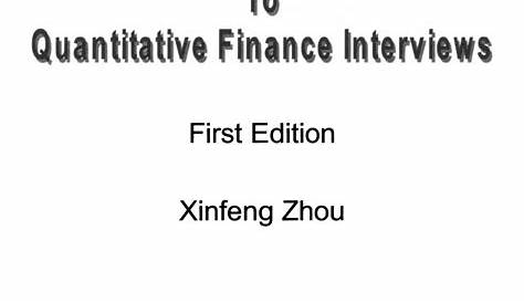 Практическое руководство по количественным финансам Pdf P D F Prcticl Quntittive Finnce