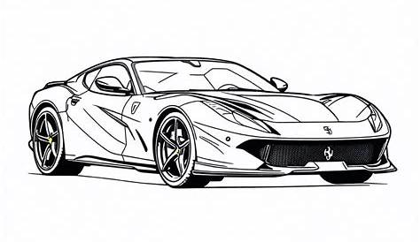 8129101157 Ferrari 812 Competizione A 2024 Coloring Page