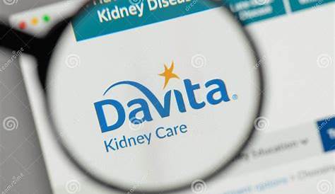 Davita Home Page Милан Италия 10 августа 2017 Логотип на сайте