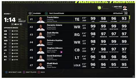 Madden 22 Franchise Fantasy Draft Spreadsheet Top Pick в 32 Player Youtube