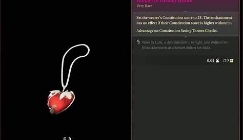 Bg3 Uuid Amulet of Greater Health Baldur’s Gate Iii Guide Ign (недоступная ссылка — история).