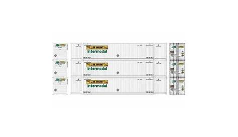Jb Hunt Kiosk Athearn 28491 53′ Container 3pk